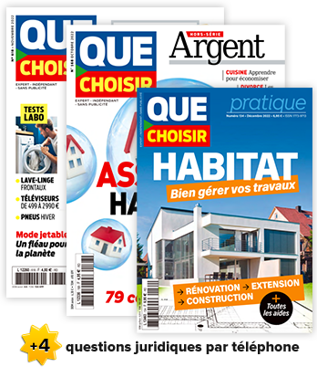 Abonnement magazine mensuel Que Choisir + Que Choisir Argent + Que Choisir Pratique